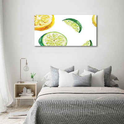 Foto obraz szklany Cytryna i limonka