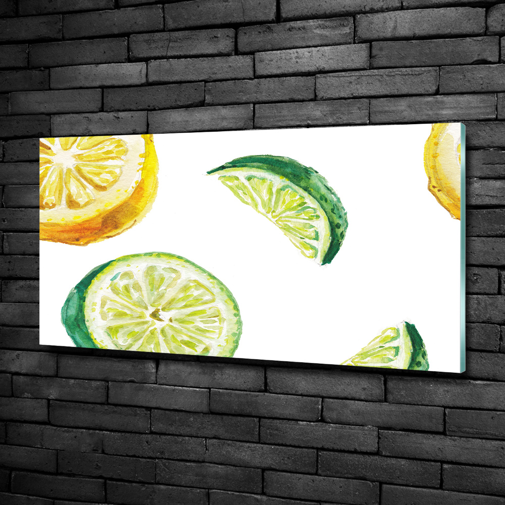 Foto obraz szklany Cytryna i limonka