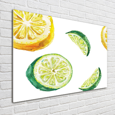 Foto obraz szklany Cytryna i limonka