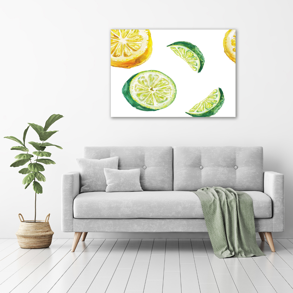 Foto obraz szklany Cytryna i limonka
