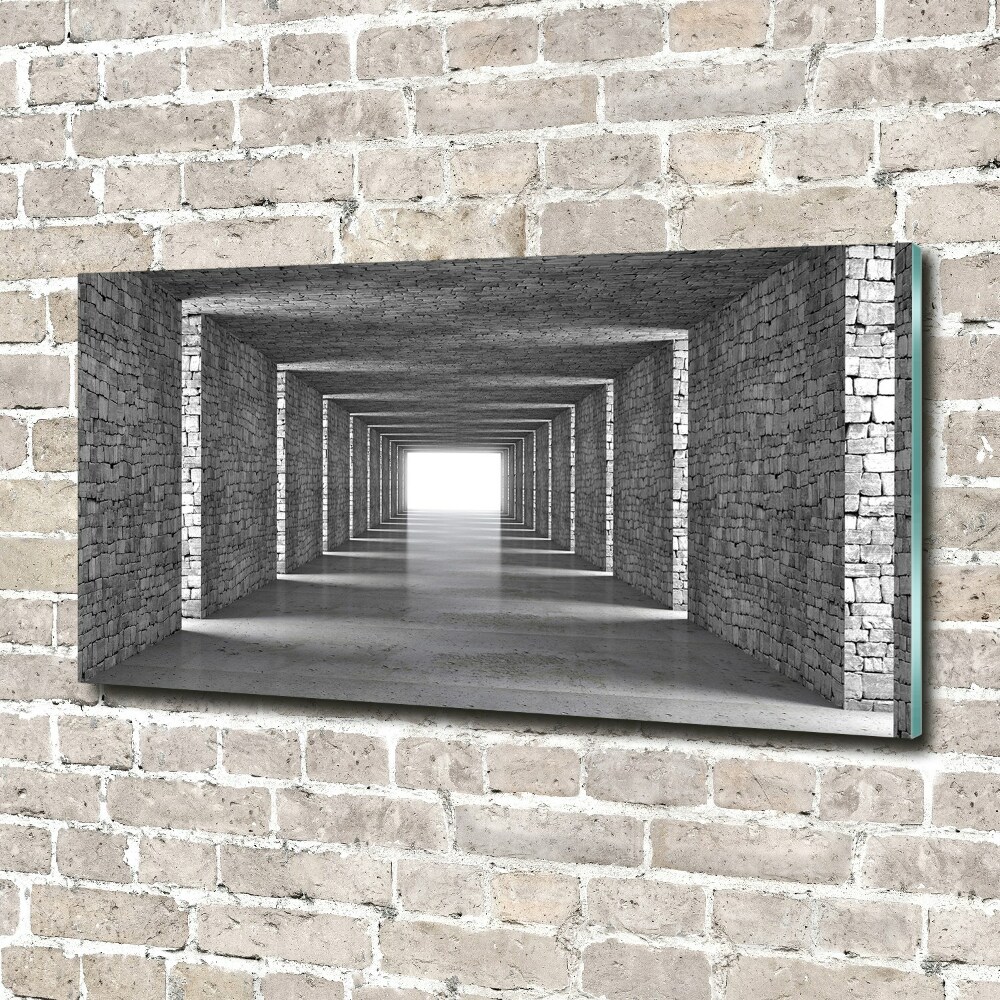 Foto obraz szkło hartowane Tunel z cegły