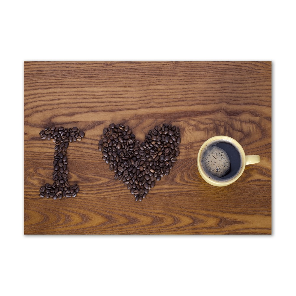 Foto obraz szkło hartowane I love coffee