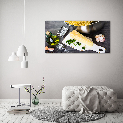 Foto obraz szklany Makaron z czosnkiem