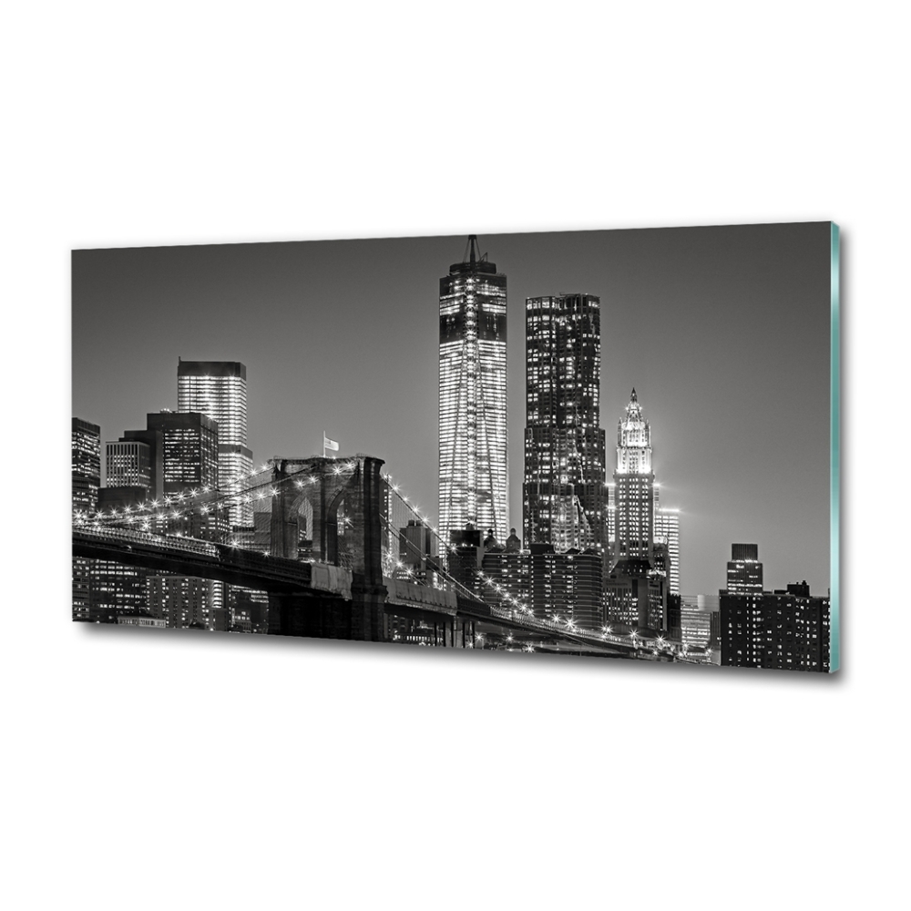 Foto obraz szkło hartowane Manhattan nocą