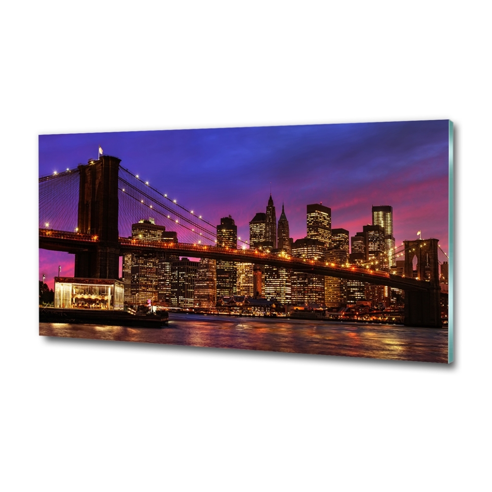 Foto obraz szklany Manhattan zachód