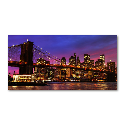 Foto obraz szklany Manhattan zachód
