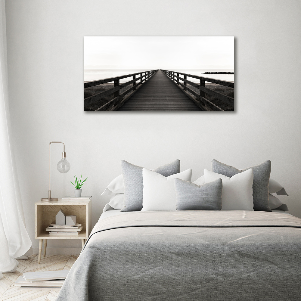 Foto obraz szkło hartowane Drewniane molo