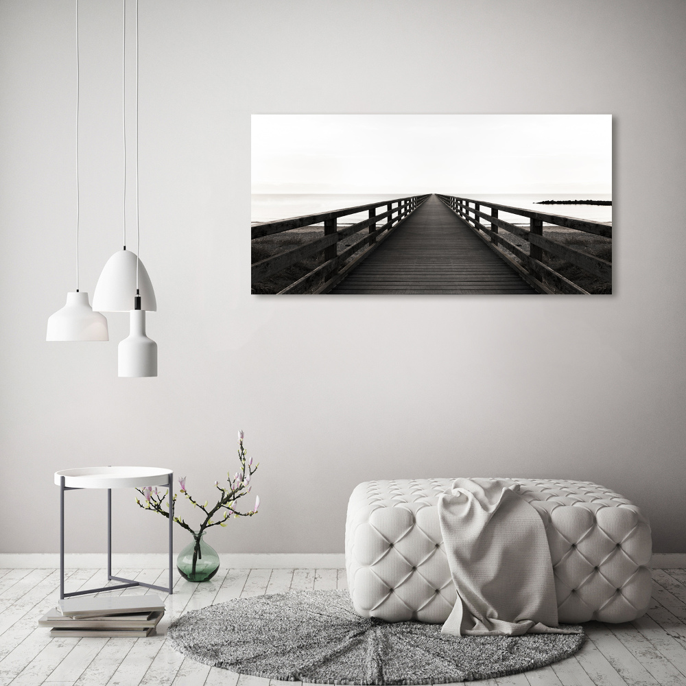 Foto obraz szkło hartowane Drewniane molo
