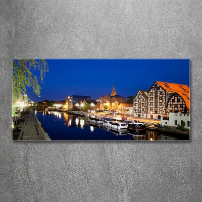 Foto obraz szkło hartowane Bydgoszcz nocą