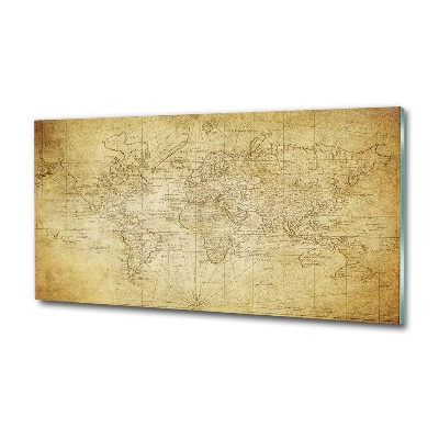 Foto obraz szklany Stara mapa świata