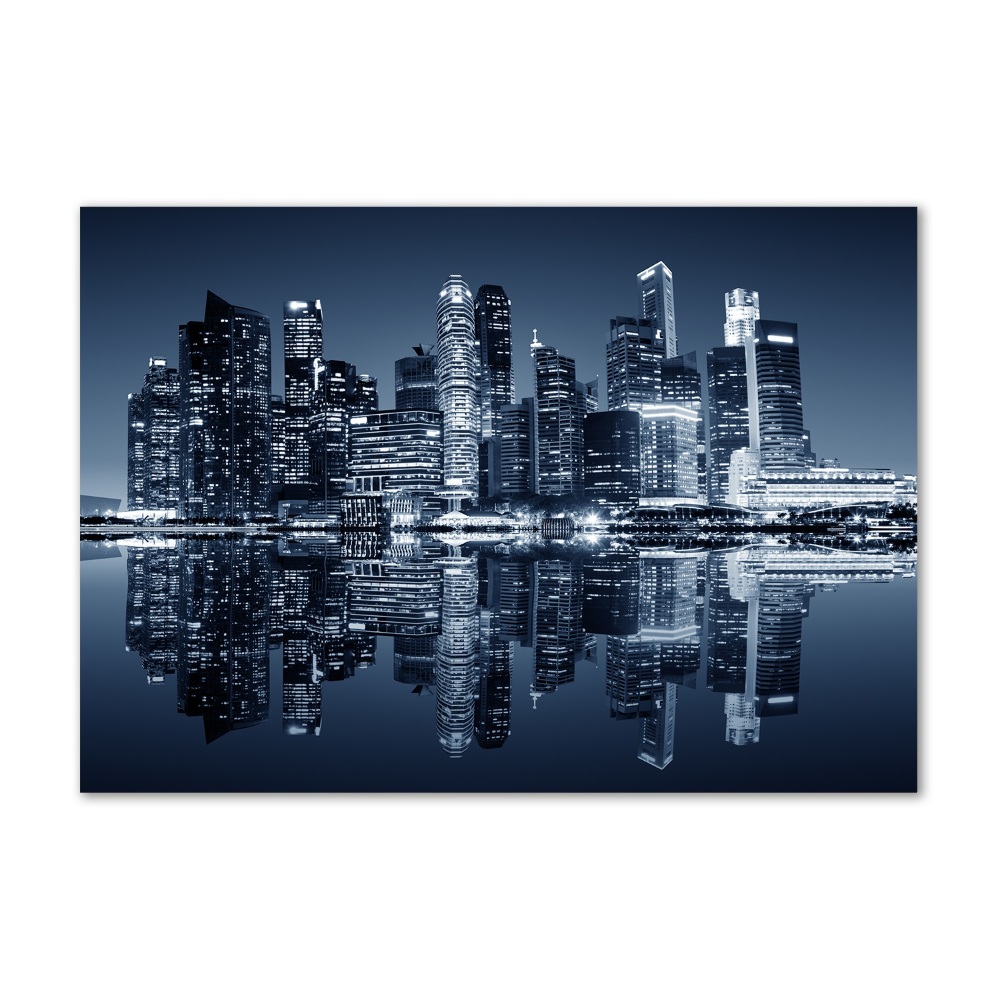 Foto obraz szkło hartowane Singapur nocą