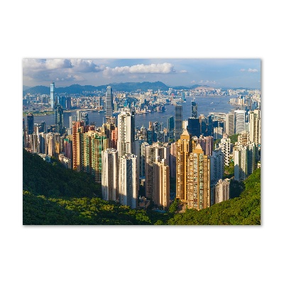 Foto obraz szklany Hongkong panorama
