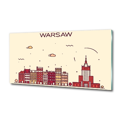 Fotoobraz na ścianę szklany Warszawa Polska
