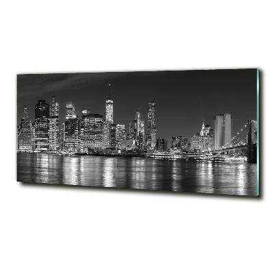 Foto obraz szkło hartowane Manhattan nocą