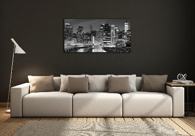 Foto obraz szkło hartowane Manhattan nocą