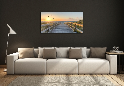 Foto obraz szklany Ścieżka na plażę