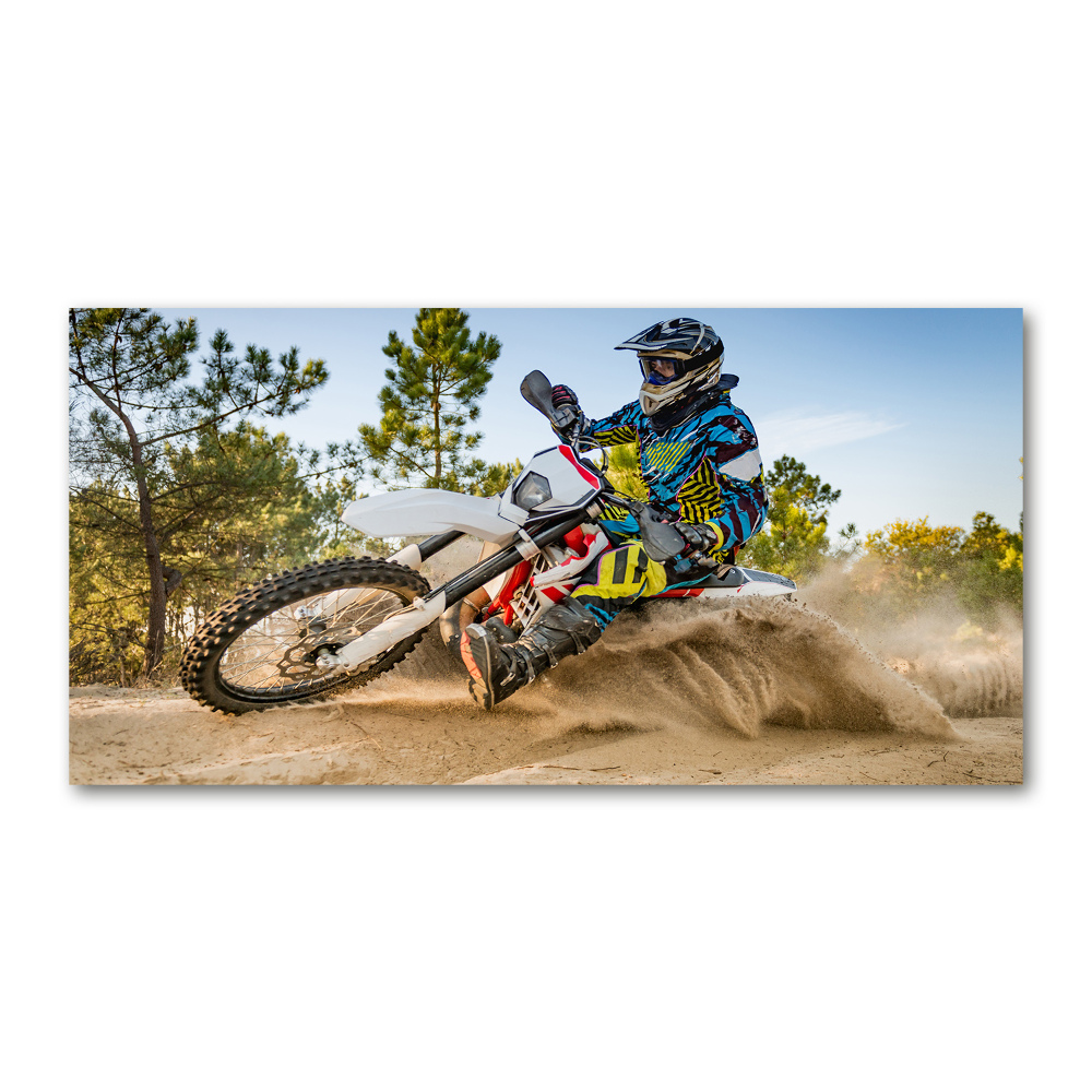 Foto obraz szkło hartowane Motocross
