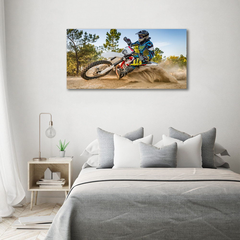 Foto obraz szkło hartowane Motocross