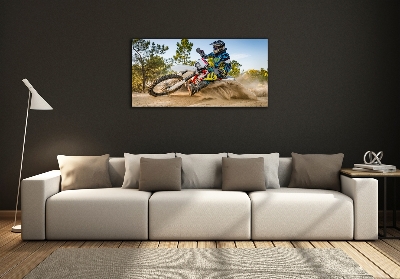 Foto obraz szkło hartowane Motocross