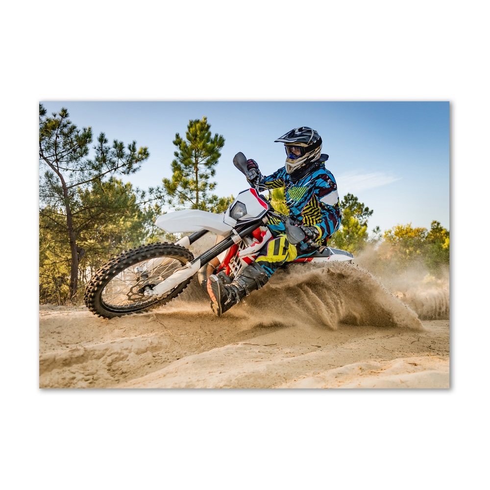 Foto obraz szkło hartowane Motocross