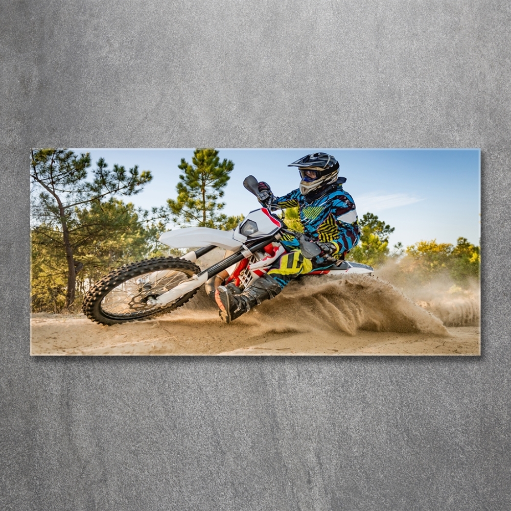 Foto obraz szkło hartowane Motocross