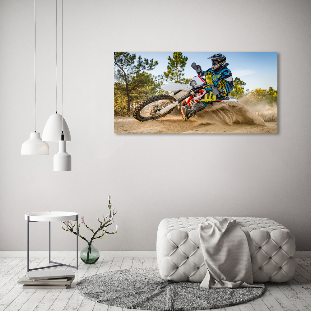 Foto obraz szkło hartowane Motocross