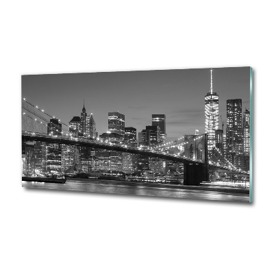 Foto obraz szkło hartowane Manhattan nocą