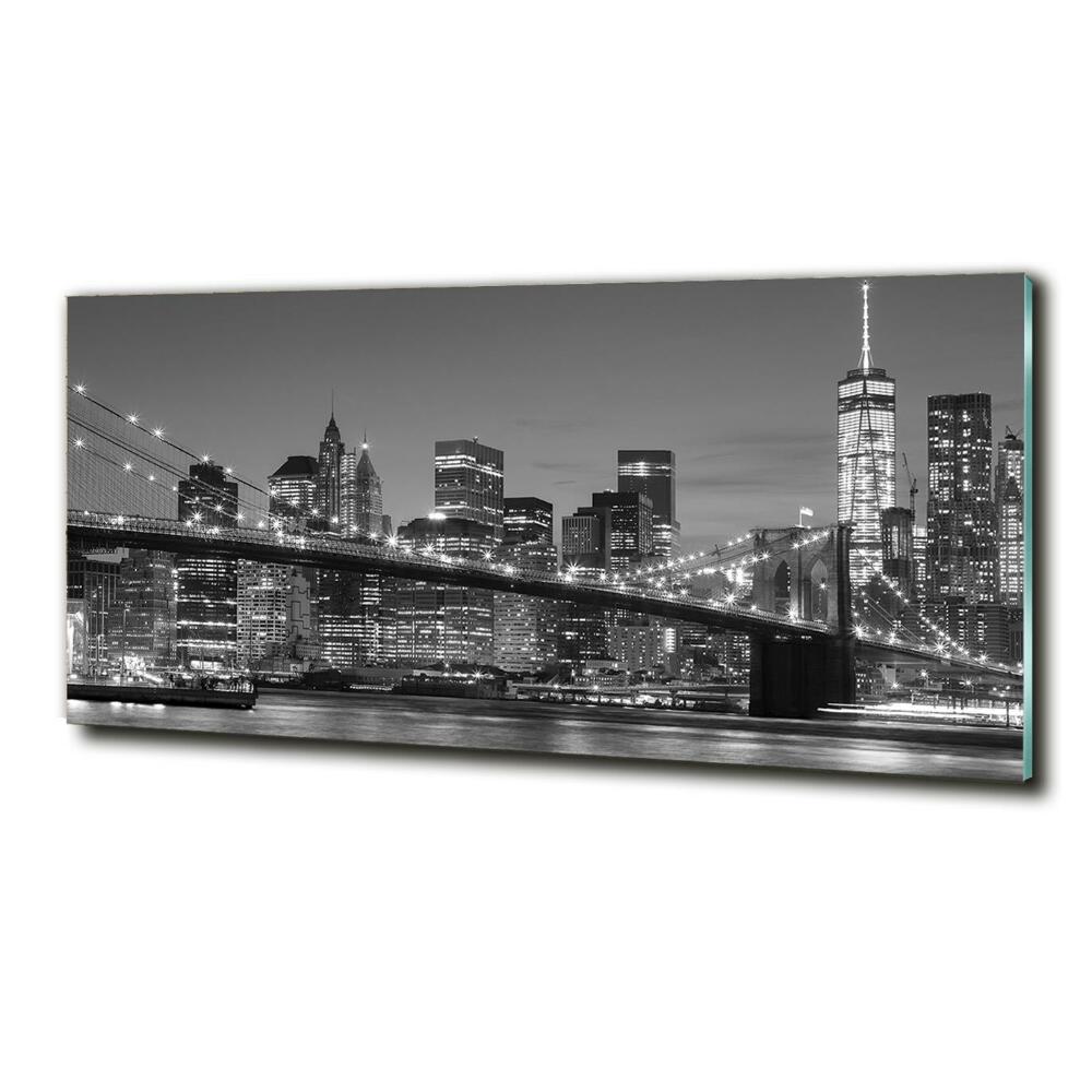 Foto obraz szkło hartowane Manhattan nocą
