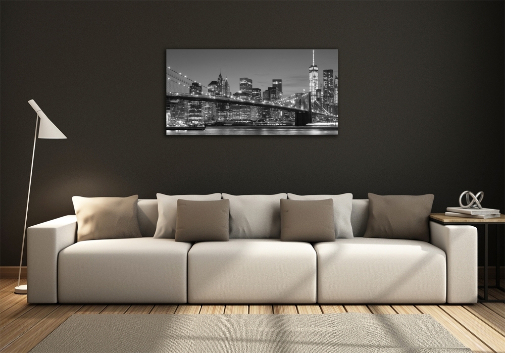 Foto obraz szkło hartowane Manhattan nocą