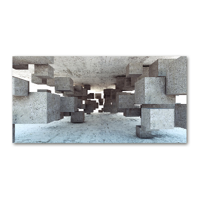 Foto-obraz szklany Sześciany w betonie