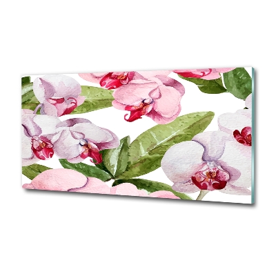 Fotoobraz na ścianę szklany Różowe orchidee