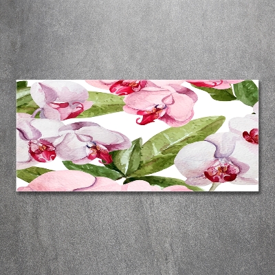 Fotoobraz na ścianę szklany Różowe orchidee