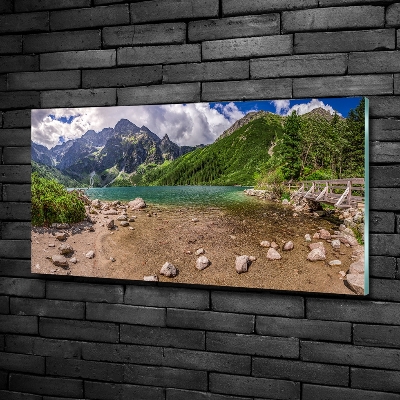 Foto obraz szklany Jezioro w górach