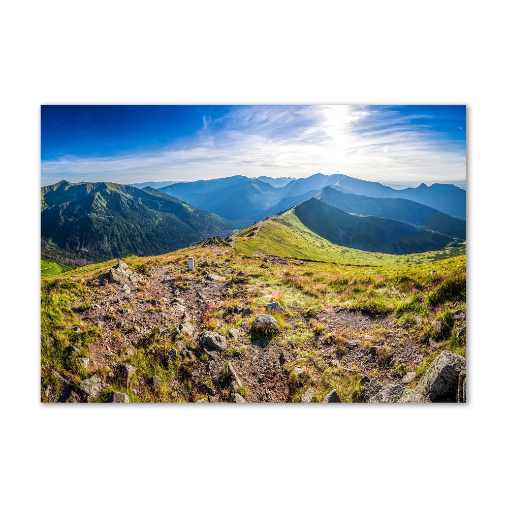 Fotoobraz na ścianę szklany Panorama górska