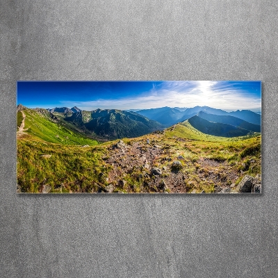 Fotoobraz na ścianę szklany Panorama górska