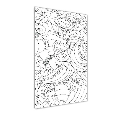 Foto obraz szkło hartowane pionowy Tło Zentangle
