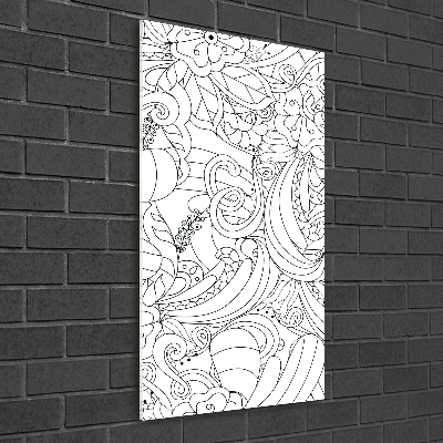 Foto obraz szkło hartowane pionowy Tło Zentangle