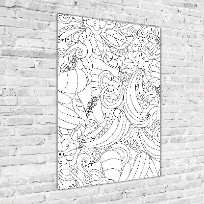 Foto obraz szkło hartowane pionowy Tło Zentangle