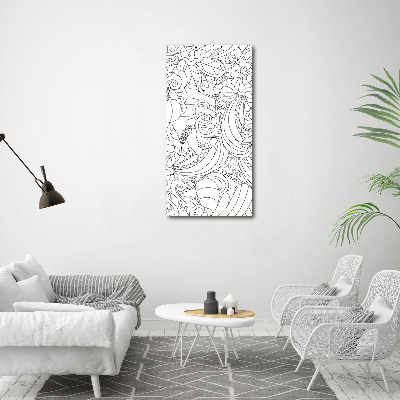 Foto obraz szkło hartowane pionowy Tło Zentangle