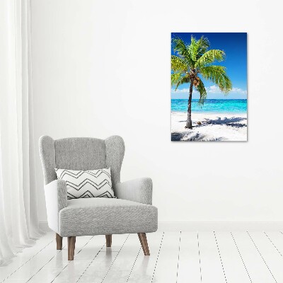 Foto obraz szklany pionowy Tropikalna plaża