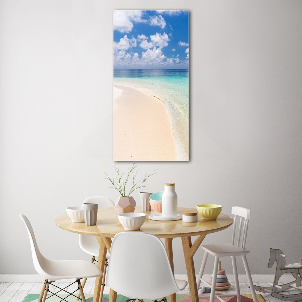 Foto obraz zdjęcie na szkle pionowy Plaża Malediwy