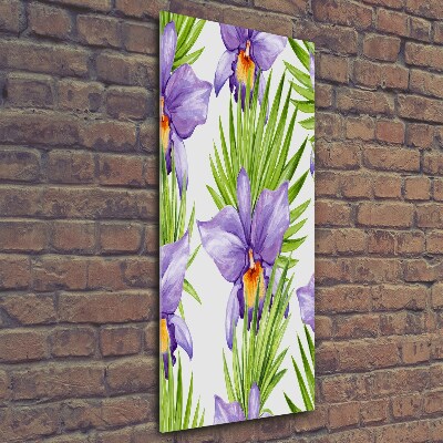Foto obraz szklany pionowy Orchidea i palmy