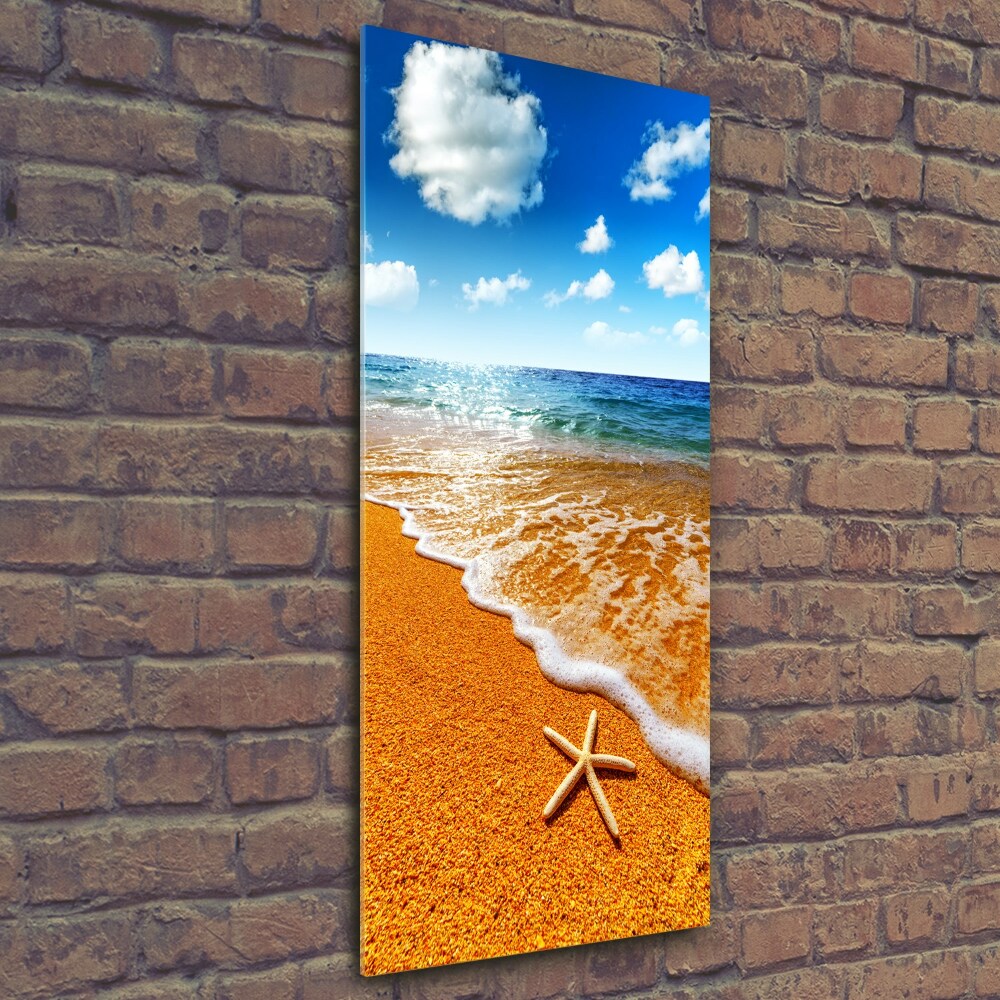 Foto obraz na szkle pionowy Rozgwiazda na plaży