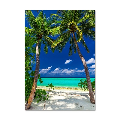 Foto obraz szklany pionowy Tropikalna plaża