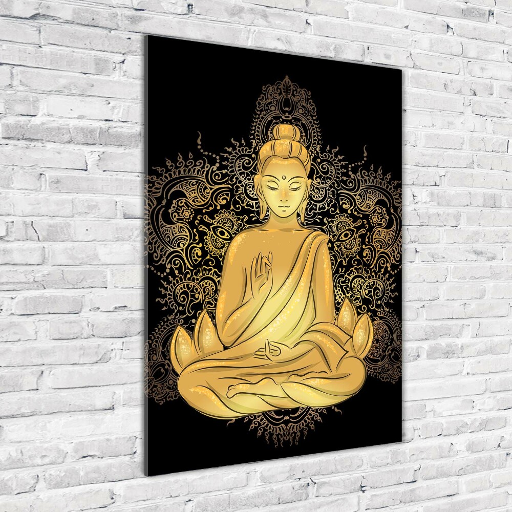 Foto-obraz na szkle pionowy Budda i mandala