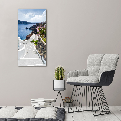 Foto obraz szklany pionowy Santorini Grecja