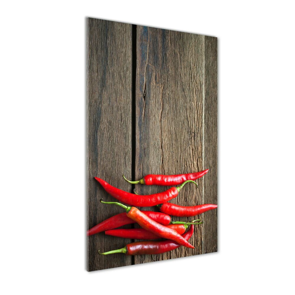 Foto obraz szklany pionowy Papryczki chilli