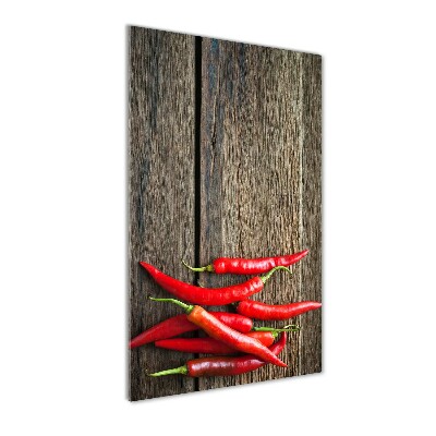 Foto obraz szklany pionowy Papryczki chilli