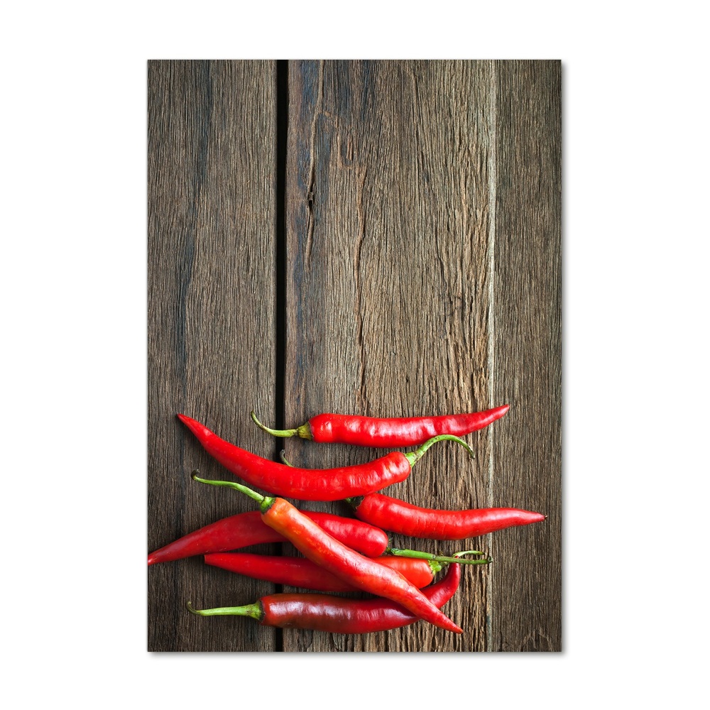 Foto obraz szklany pionowy Papryczki chilli