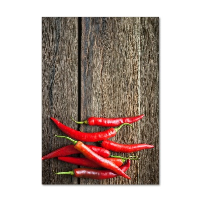 Foto obraz szklany pionowy Papryczki chilli
